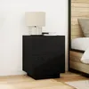Image de Tables de chevet vidaXL avec lumiÃ¨res LED 2 pcs ChÃªne noir 45x40x55 cm