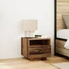 Image de Table De Chevet Vidaxl Avec LumiÃ¨res Led 2 Pcs Bois Ancien 40x39x37 Cm