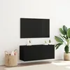 Image de Meuble TV mural vidaXL ChÃªne noir 100x30x41 cm Bois d'ingÃ©nierie