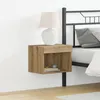 Image de Armoire murale vidaXL avec lumiÃ¨res LED ChÃªne artisanal 40x30x30 cm