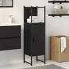 Image de vidaXL Cabinet de salle de bain vidaXL Chêne noir 33x33x120,5 cm Bois d'ingénierie