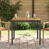 Image de vidaXL Table De Jardin Vidaxl 90x90x75 Cm En Bois D'acacia Massif Et Métal