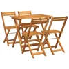 Image de Vidaxl Ensemble Bistro Pliable 5 PiÃ¨ces En Bois Massif Acacia
