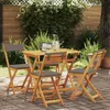 Image de Vidaxl Ensemble Bistro Pliable 5 PiÃ¨ces Avec Coussins En Bois Massif D'acacia