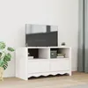 Image de Meuble TV vidaXL """"DRAMMEN"""" Blanc 99x43x55 cm en bois massif de pin