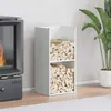 Image de vidaXL Portant de bois chauffage blanc 40x30x80 cm864188