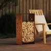 Image de VidaXL Étagère à bois 40x30x80 cm acier résistant aux intempéries864224