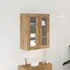 Image de Placard mural vidaXL avec portes en verre ChÃªne artisan 69,5x34x90 cm