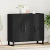 Image de Buffet vidaXL avec 3 portes en chÃªne noir 90x34x80 cm en bois d'ingÃ©nierie