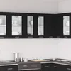 Image de vidaXL Armoire En Verre Suspendue Vidaxl En Chêne Noir - 60x31x60 Cm, Fabriquée En Bois D'ingénierie