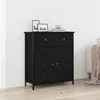 Image de Buffet vidaXL Noir ChÃªne 70x30x80 cm Bois reconstituÃ© et Acier