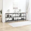 Image de Table Console vidaXL Noir ChÃªne 200x30x75 cm Bois d'ingÃ©nierie et Acier