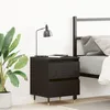 Image de Table de chevet vidaXL en chÃªne noir 40x35x50 cm en bois d'ingÃ©nierie