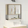 Image de Meuble De Salle De Bain Miroir Vidaxl ChÃªne Sonoma 60x16x60 Cm En Bois D'ingÃ©nierie