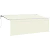 Image de Vidaxl Auvent RÃ©tractable Ãlectrique CrÃ¨me Blanc Marron 400 X 200 Cm