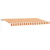 Image de vidaXL Vidaxl Auvent Rétractable Multicolore Et Jaune Et Orange Et Blanc