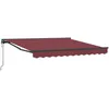 Image de Vidaxl Auvent RÃ©tractable Rouge Bordeaux 300x250 Cm Polyester Et MÃ©tal