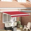 Image de vidaXL Vidaxl Auvent Rétractable Automatique Rouge 300x250 Cm, Tissu De Remplacement Auvent Vidaxl Pour Cadre 3x2,5 M Rouge