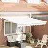 Image de Vidaxl Auvent RÃ©tractable Manuel Blanc 350x250 Cm, Vidaxl Tissu De Remplacement Pour Auvent 3,5x2,5 M Blanc