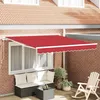 Image de vidaXL Vidaxl Auvent Rétractable Rouge 350 X 250 Cm Tissu