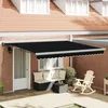 Image de Auvent RÃ©tractable Automatique Vidaxl Noir 400x300 Cm, Tissu De Remplacement Pour Auvent Vidaxl 4x3 M Noir