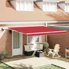 Image de vidaXL Vidaxl Auvent Rétractable With 400 × 300 Cm Rouge