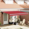 Image de vidaXL Vidaxl Auvent Rétractable Automatique Rouge 400x300 Cm, Tissu De Remplacement Pour Auvent Vidaxl Pour Cadre 4x3 M Rouge
