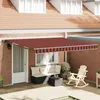Image de vidaXL Vidaxl Auvent Rétractable With Jaune Et Orange 400 × 350 Cm Tissu