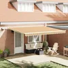 Image de Vidaxl Auvent RÃ©tractable Manuel Avec Rayures Multicolores Led 450x300 Cm