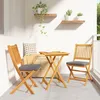 Image de Ensemble Bistro De Jardin 3 PiÃ¨ces En Bois Massif D'acacia Vidaxl