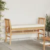 Image de Banc De Jardin Vidaxl Avec Coussin De 110 Cm En Bambou