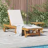 Image de Vidaxl Chaise Longue Avec Table Bois Massif D'acacia