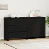 Image de vidaXL 2-PiÃ¨ces Meubles de Rangement en ChÃªne Noir en Bois d'IngÃ©nierie