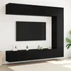 Image de vidaXL Vidaxl Ensemble De 5 Meubles Tv Mural En Chêne Noir En Bois D'ingénierie