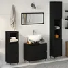 Image de vidaXL Ensemble de meubles de salle de bain 3 piÃ¨ces en bois d'ingÃ©nierie chÃªne noir