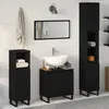 Image de vidaXL Vidaxl Ensemble De Meubles De Salle De Bain 3 Pièces En Bois D'ingénierie Chêne Noir