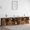 Image de Vidaxl Buffet Avec Ãclairage Led Bois Ancien 283x37x67 Cm Bois D'ingÃ©nierie