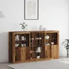 Image de Vidaxl Buffet Avec LumiÃ¨res Led Bois Vieilli 181.5x37x100 Cm Bois D'ingÃ©nierie