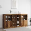 Image de Buffet Vidaxl Avec LumiÃ¨res Led Bois Vieux 202x37x100 Cm Bois ReconstituÃ©, Buffet Vidaxl Avec LumiÃ¨res Led Bois Vieux 60.5x37x100 Cm, Buffet Vidaxl Avec LumiÃ¨res Led Bois Vieux 41x37x100 Cm