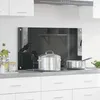 Image de vidaXL Crédence de cuisine vidaXL Gris Foncé 90x50x0,6 cm en verre trempé