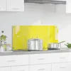 Image de vidaXL Crédence de cuisine vidaXL jaune 90x40x0,6 cm en verre trempé