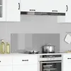 Image de vidaXL Dosseret de Cuisine Gris Clair 120x40x0,6 cm Verre TrempÃ©