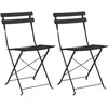 Image de vidaXL Chaises De Jardin Pliantes Vidaxl 2 Pcs Anthracite En Acier