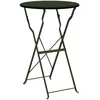 Image de vidaXL Vidaxl Table Bistrot Pliable Vert Foncé Ø50x71 Cm Acier Revêtu
