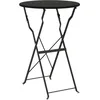 Image de Vidaxl Table Bistrot Pliante Anthracite Ã50x71 Cm Acier RevÃªtu De Poudre