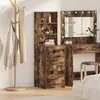 Image de Highboard vidaXL ChÃªne FumÃ© 40x41x135 cm Bois d'ingÃ©nierie