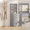Image de Highboard Vidaxl Gris Sonoma 40x41x135 Cm En Bois D'ingÃ©nierie