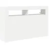 Image de vidaXL Buffet Blanc Blanc Bois d'ingÃ©nierie 116 x 30 x 75 cm Moderne