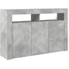 Image de vidaXL Buffet Gris BÃ©ton Bois ReconstituÃ© 116 x 30 x 75 cm Rectangulaire