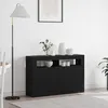 Image de vidaXL Buffet ChÃªne noir Bois agglomÃ©rÃ© 116 x 30 x 75 cm Buffet moderne